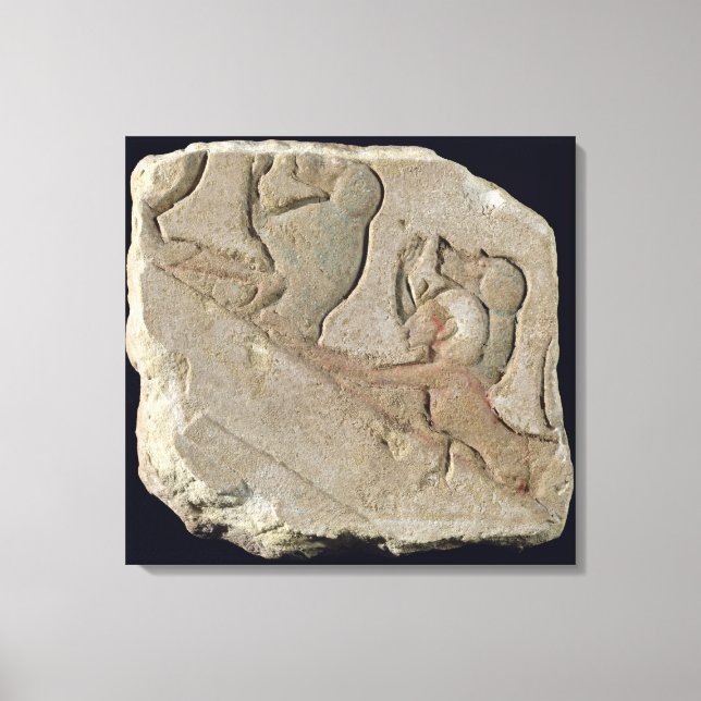 Amenophis IV  with baboons, New Kingdom Canvas Print (Front)