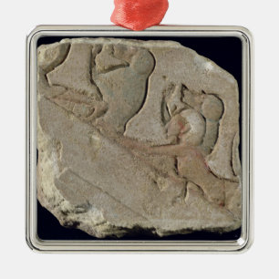 Amenophis IV with baboons, New Kingdom Metal Tree Decoration