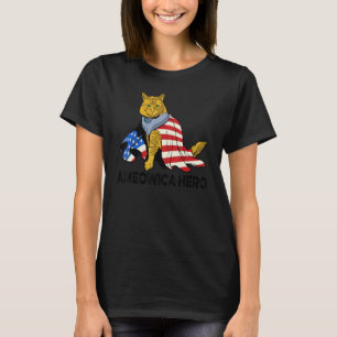 Ameowica Hero Cat Mum 4th Of July Patriotic T-Shirt