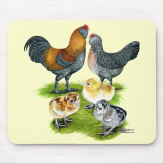 Ameraucana Chicken Family Mouse Pad