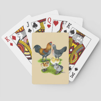Ameraucana Chicken Family Playing Cards