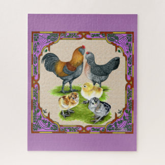 Ameraucana Family Framed Jigsaw Puzzle