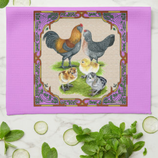 Ameraucana Family Framed Tea Towel
