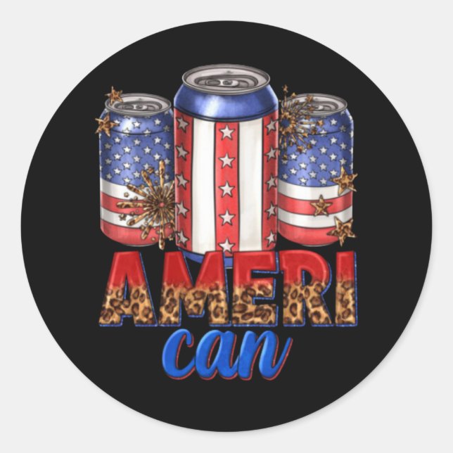 Ameri Can shirt Classic Round Sticker (Front)