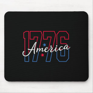 America 1776 4th Of July Patriotic Vintage Men Wom Mouse Pad