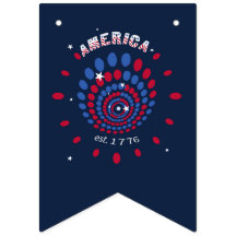America 1776 Firework Spiral Patriotic