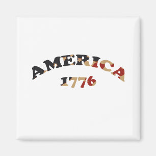 America 1776 independence day and flag day t-shirt magnet