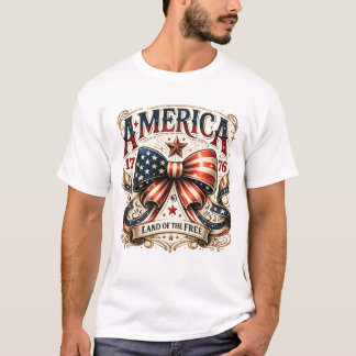 America 1776 – Land of the Free | Vintage Patrioti T-Shirt