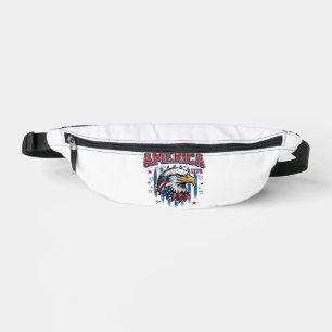 America 1776 Vintage Eagle Patriotic Shirt Design_ Bum Bags