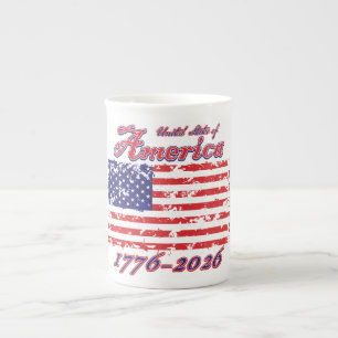 America 250 1776-2026 bone china mug