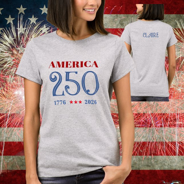 AMERICA 250 1776-2026 Ladies Tshirt (AMERICA 250 1776-2026 Ladies Tshirt)
