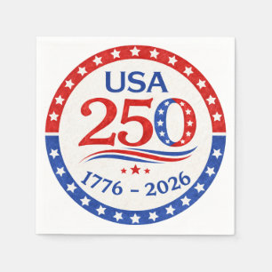 America 250 1776 2026 Patriotic USA Napkin