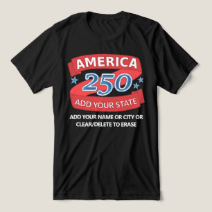 America 250 Add State Patriotic Apparel For Dark Tri-Blend Shirt
