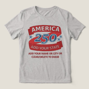 America 250 Add State Patriotic Apparel For Light Tri-Blend Shirt