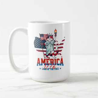 America 250 Anniversary Patriot Cat Coffee Mug