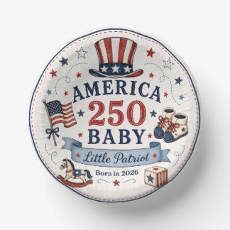 America 250 Baby / Little Patriot Paper Plate