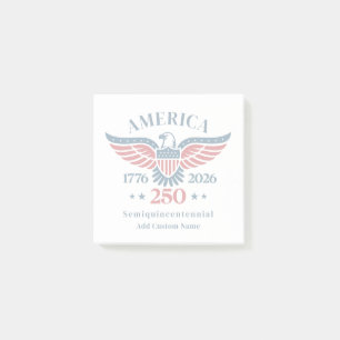 America 250 Bald Eagle Custom Name Minimalist   Post-it Notes