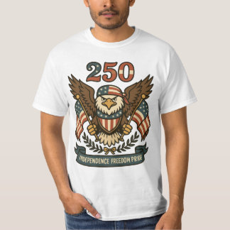 America 250 Bald Eagle Patriotic  T-Shirt