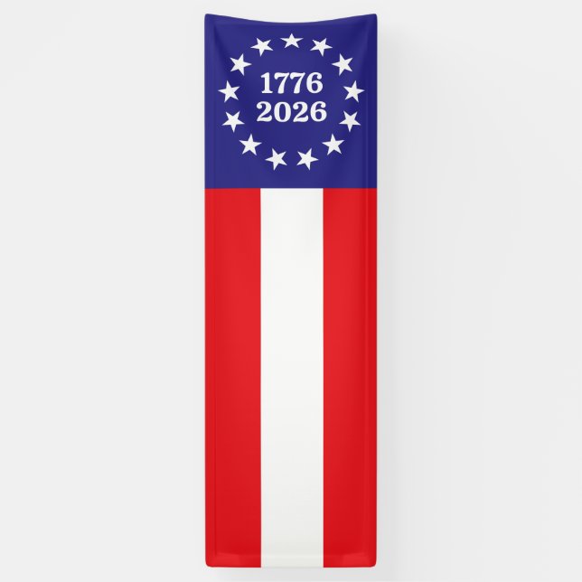 America 250 Betsy Ross Banner (Vertical)