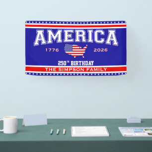 America 250 Birthday 1776-2026 Banner