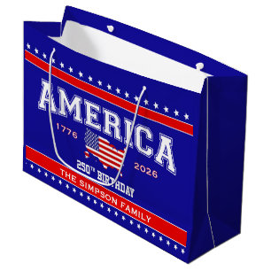America 250 Birthday 1776-2026 Large Gift Bag