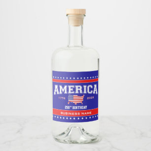 America 250 Birthday 1776-2026 Liquor Bottle Label