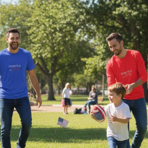 America 250 Birthday est 1776 Typography Red  T-Shirt