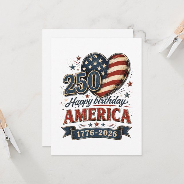 America 250 Celebration Invitation (Front/Back In Situ)