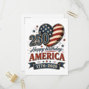 America 250 Celebration Invitation Postcard