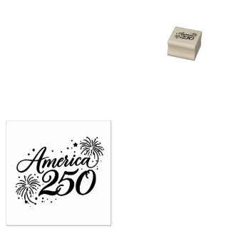 America 250 Commemorative Celebration Art – 250th  Rubber Stamp
