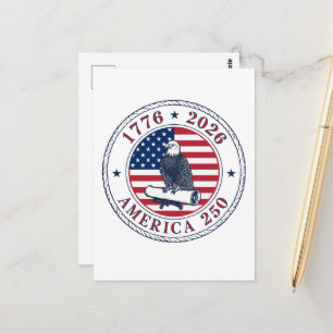 America 250 Commemorative Eagle Seal – 1776-2026 Postcard