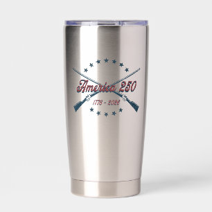 America 250 Crossed Rifles Patriotic 1776-2026 Insulated Tumbler