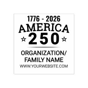 America 250 Custom Family Organisation Business Rubber Stamp