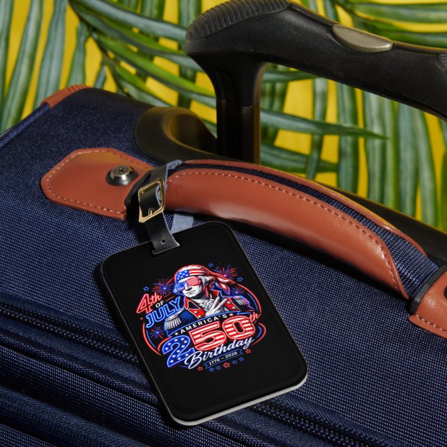 America 250 Deuce Luggage Tag (Front Insitu 1)
