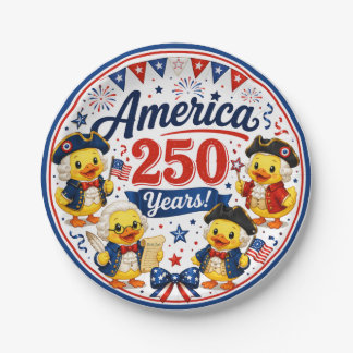 America 250 Duckies Celebration Paper Bowls Plate