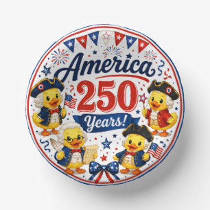 America 250 Duckies Celebration Paper Plate