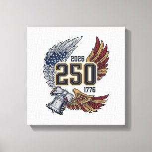 America 250 Eagle Wings 2026 Patriotic Design_1 Canvas Print
