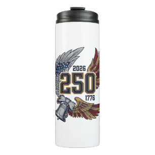 America 250 Eagle Wings 2026 Patriotic Design_1 Thermal Tumbler