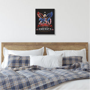 America 250 Faith Family Patriotic Eagle Canvas Print