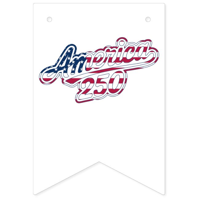 America 250 Flag Script Semiquincentennial Design (First Flag)