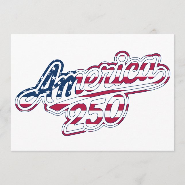 America 250 Flag Script Semiquincentennial Design Programme (Front)