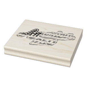 America 250 Flag Script Semiquincentennial Design Rubber Stamp