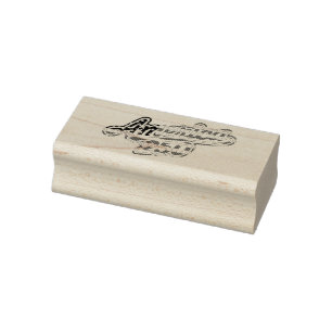 America 250 Flag Script Semiquincentennial Design Rubber Stamp
