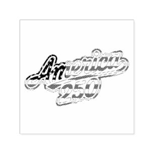 America 250 Flag Script Semiquincentennial Design Self-inking Stamp