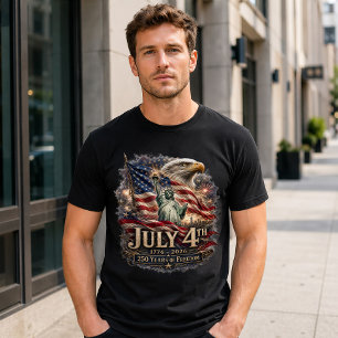 America 250 Freedom Eagle July 4th T-Shirt