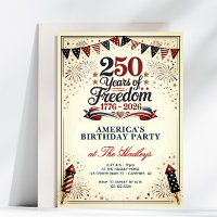 America 250 Freedoms Birthday Vintage