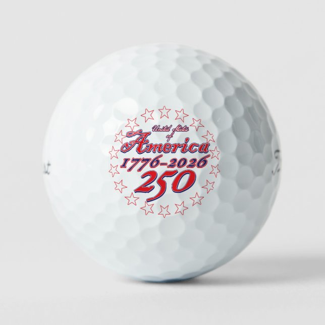 America 250 golf balls (Front)