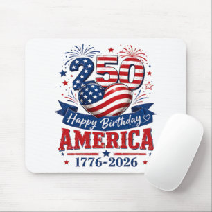 America 250 Happy Birthday Patriotic Celebration Mouse Pad
