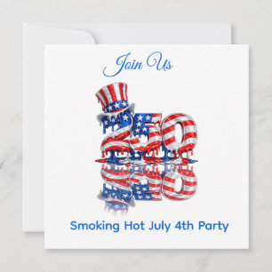 America 250 July 4th Key Chain Invitation