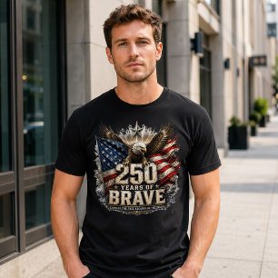 America 250 Land Of The Brave July 4 T-Shirt